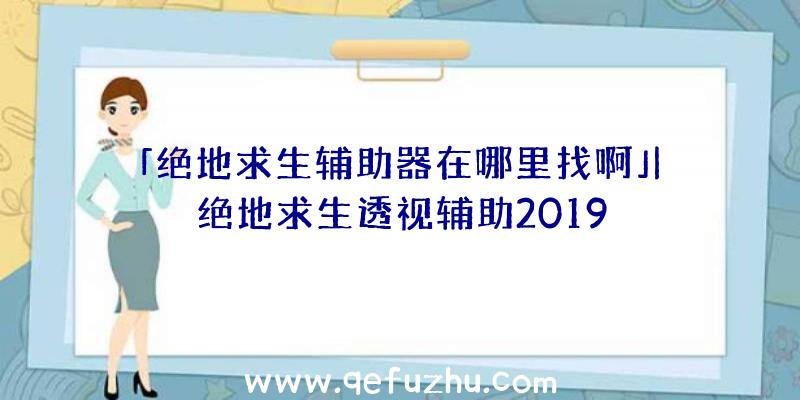 「绝地求生辅助器在哪里找啊」|绝地求生透视辅助2019